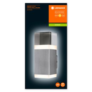 LEDVANCE ENDURA STYLE CRYSTAL Buitengebruik muurverlichting Niet-verwisselbare lamp(en) LED Staal
