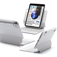 iPad Air 11” (2025) Rebound Magnetic Keyboard Case 360 - US Layout-White - thumbnail