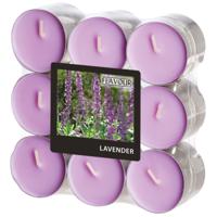 Geur theelichtjes/waxinelichtjes - 18x - Lavender aroma - 4,5 branduren