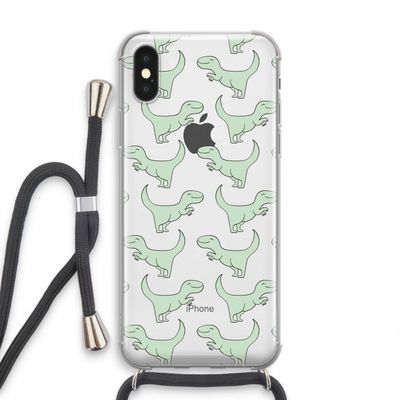 Dinos: iPhone XS Transparant Hoesje met koord