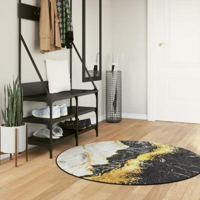 VidaXL Vloerkleed wasbaar anti-slip ø 120 cm meerkleurig