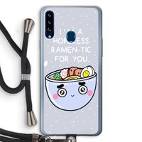 I'm A Hopeless Ramen-Tic For You: Samsung Galaxy A20s Transparant Hoesje met koord