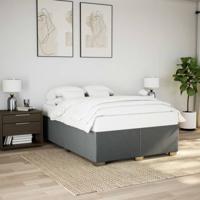 Bedframe zonder matras stof donkergrijs 140x200 cm