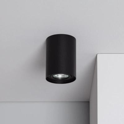 Opbouwspot zwart &apos;Will&apos; rond led GU10 110mm