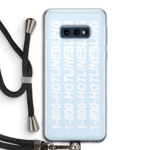 Hotline bling blue: Samsung Galaxy S10e Transparant Hoesje met koord