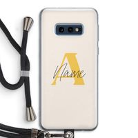 Amber Script: Samsung Galaxy S10e Transparant Hoesje met koord