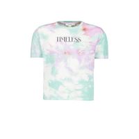 Garcia tie-dye T-shirt met gratis scrunchie mintgroen/wit/lila - thumbnail