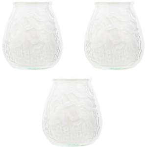 Cosy & Trendy mini lowboy tafelkaars - 8x - wit - 17 Branduren - 7 cm - kaars