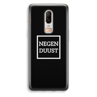 Negenduust black: OnePlus 6 Transparant Hoesje