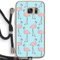 Anything Flamingoes: Samsung Galaxy S7 Transparant Hoesje met koord