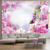 Zelfklevend fotobehang - Bloemig aroma, roze, 8 maten, premium print - thumbnail