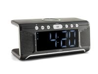 Wekkerradio met Draadloze Oplader en Dual Alarm - Digitale Wekker met FM-radio - Wit Display (HCG008Q) - thumbnail