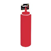 Sausfles - ketchup - rood - doseerfles - 21 cm - knijpfles