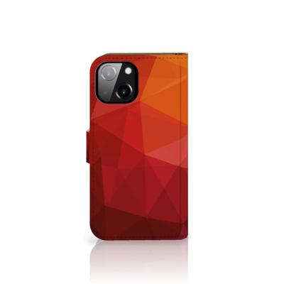 Book Case voor Apple iPhone 14 Polygon Red