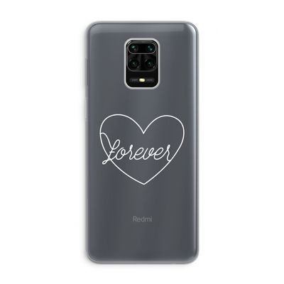 Forever heart pastel: Xiaomi Redmi Note 9 Pro Transparant Hoesje