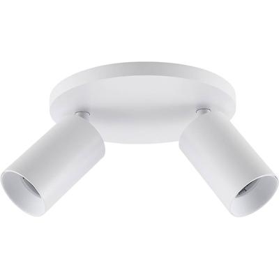 Deko Light 348253 Can Tilt rund, 2x 7,5 W GU10, Weiß Plafondopbouwarmatuur GU10 7.5 W Wit