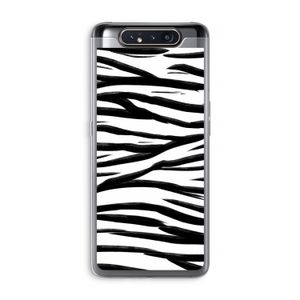 Zebra pattern: Samsung Galaxy A80 Transparant Hoesje
