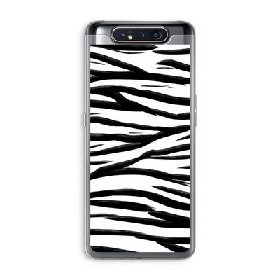 Zebra pattern: Samsung Galaxy A80 Transparant Hoesje