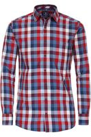 Redmond Casual Regular Fit Overhemd rood, Ruit