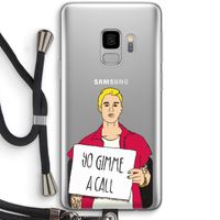 Gimme a call: Samsung Galaxy S9 Transparant Hoesje met koord