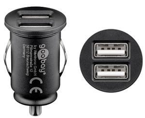 Goobay USB autolader dubbel 12V-24V 2,4A - 9540127
