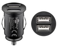 Goobay USB autolader dubbel 12V-24V 2,4A - 9540127