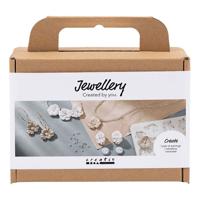 Creativ Company Mini hobbyset sieraden oorbellen armband en halsketting bloemontwerp