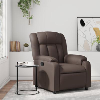 Fauteuil verstelbaar kunstleer bruin