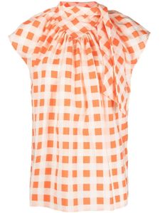 Victoria Victoria Beckham blouse à imprimé géométrique - Orange