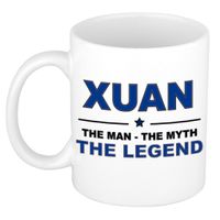 Naam cadeau mok/ beker Xuan The man, The myth the legend 300 ml   -