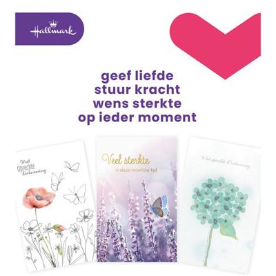 Wenskaart hallmark navulset deelneming 10 stuks
