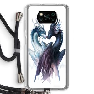 Yin Yang Dragons: Xiaomi Poco X3 Pro Transparant Hoesje met koord