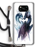 Yin Yang Dragons: Xiaomi Poco X3 Pro Transparant Hoesje met koord