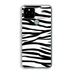Zebra pattern: Google Pixel 5 Transparant Hoesje