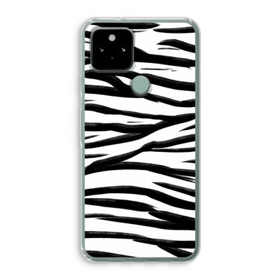 Zebra pattern: Google Pixel 5 Transparant Hoesje