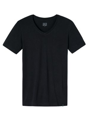 Schiesser - Long Life Soft - Shirt 1/2 - zwartblauw, Maat:S