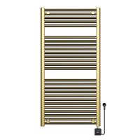 Elektrische Radiator BWS Lara 118.5x60 Cm Smart Wifi Geborsteld Messing PVD