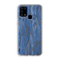 Blauwe nerven: Samsung Galaxy M31 Transparant Hoesje