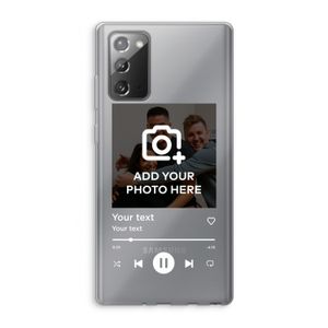 Music Player: Samsung Galaxy Note 20 / Note 20 5G Transparant Hoesje