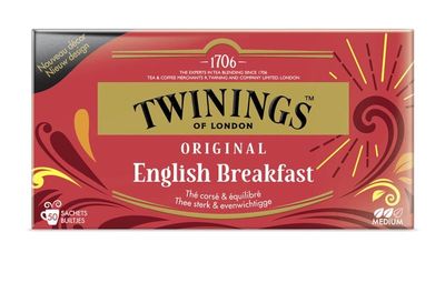 Twinings English breakfast envelop zwart (50 st)