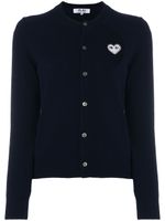 Comme Des Garçons Play Embroidered heart cardigan - Bleu - thumbnail