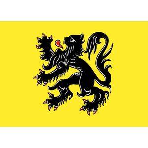 5x Vlaanderen vlag stickers 7.5 x 10 cm   -