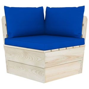 VidaXL Palletkussens 3 st oxford stof blauw
