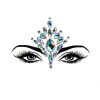 3 PC'S voorhoofd groene Masquerade make-up acryl gezicht sticker stijl: YT-19