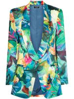 LIU JO watercolour floral-print blazer - Vert