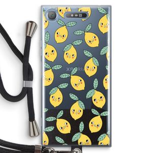 Citroenen: Sony Xperia XZ1 Transparant Hoesje met koord