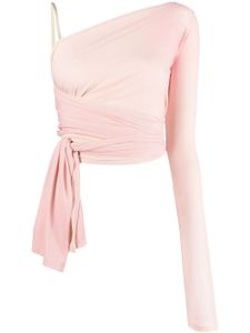 MM6 Maison Margiela haut crop à design asymétrique - Rose