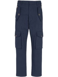 Balmain pantalon court à poches cargo - Bleu