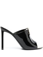 Valentino Garavani mules vernies 100 mm à détail VLogo - Noir