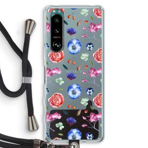 Bloemetjes: Sony Xperia 5 III Transparant Hoesje met koord